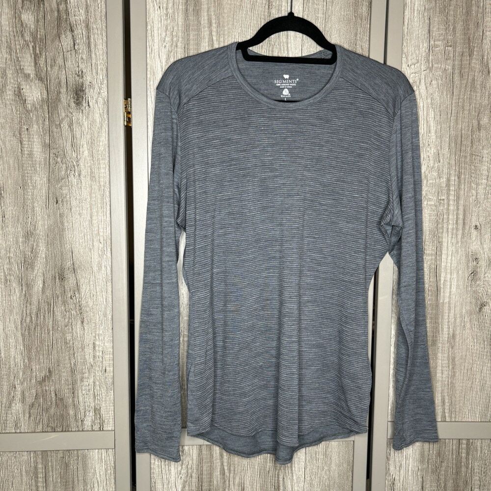 Segments Merino Wool Top Size L Long sleeves Gray Color